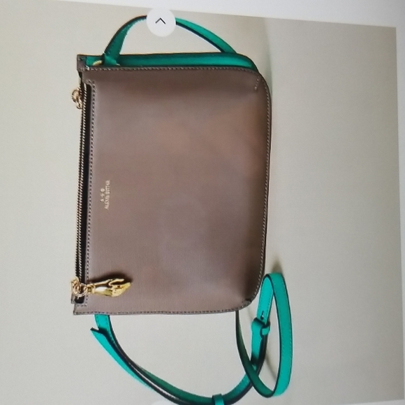 ALEXIS BITTAR IN MY DREAMS POUCH CROSSBODY PURSE SEAFOAM/TAUPE